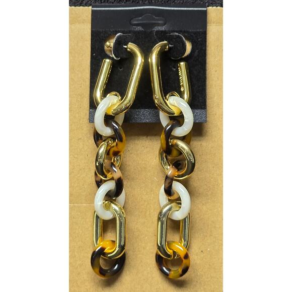 BaubleBar Multi Color Chain Link Drop Dangle Earrings - Picture 1 of 3